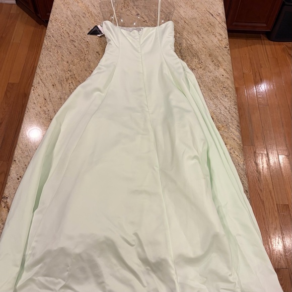 NWT City Triangles Sage Green Fairycore Gown Y2K Embroidered Prom Dress Sz 9/10 - Picture 7 of 8